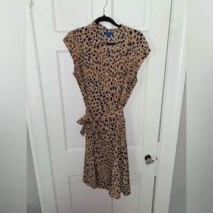 Cheetah Print A-Line button down dress